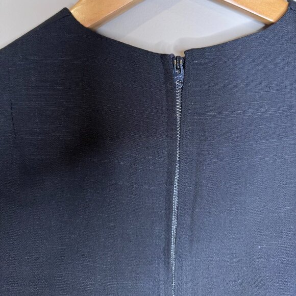 Vintage Pleated Sleeve Blouse Top | Black & White - Picture 4 of 7